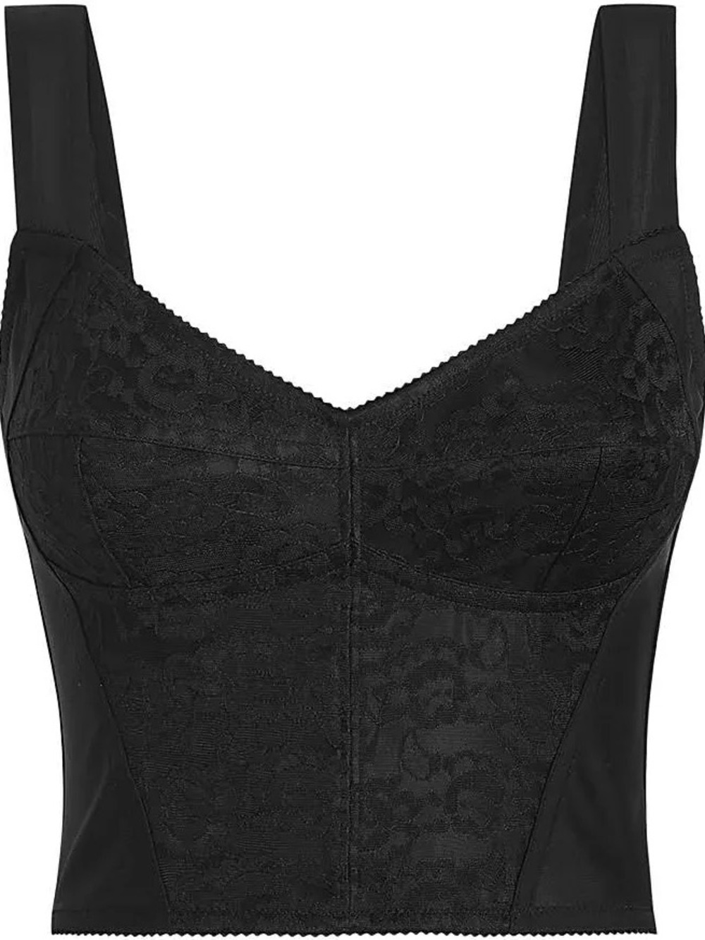 Dolce & Gabbana Lace Crop Bustier Top - Black Nero - Size 38 IT /US 2